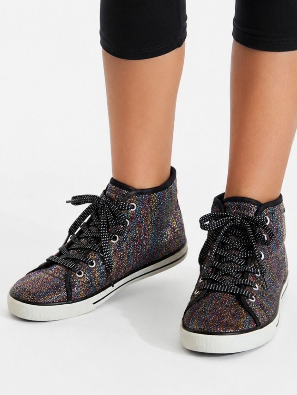 Kidpik Girls Glitter Sneakers Sz 5 Med